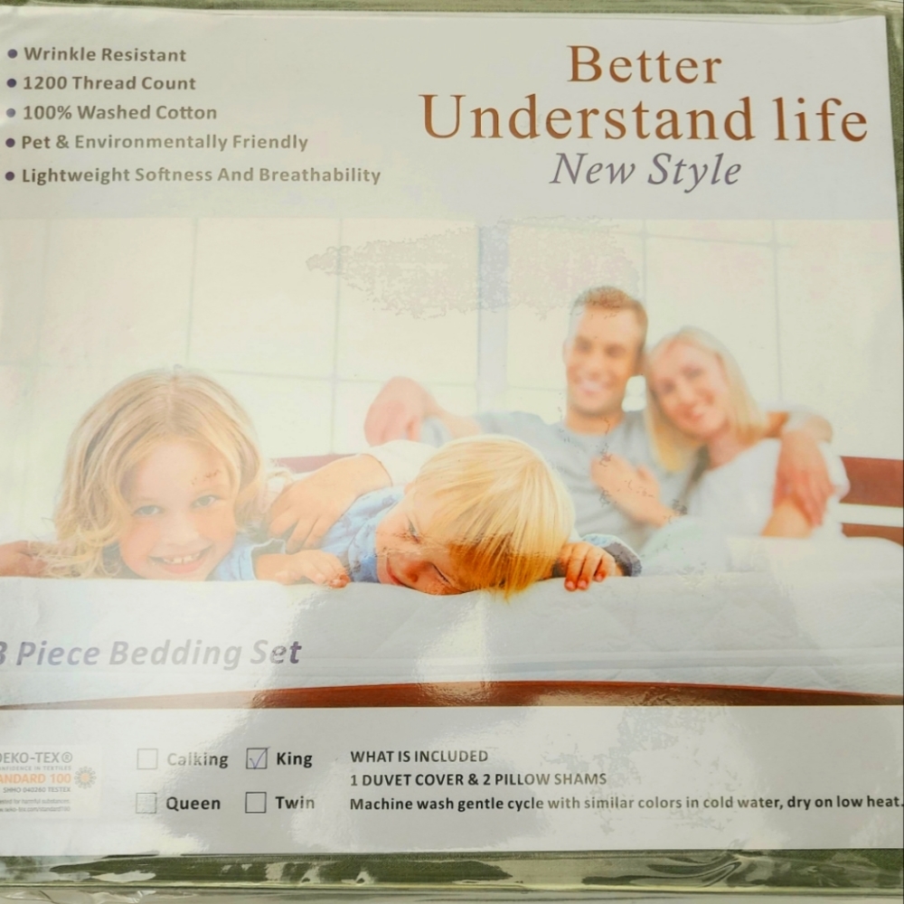 3 Piece King Bedding Set
